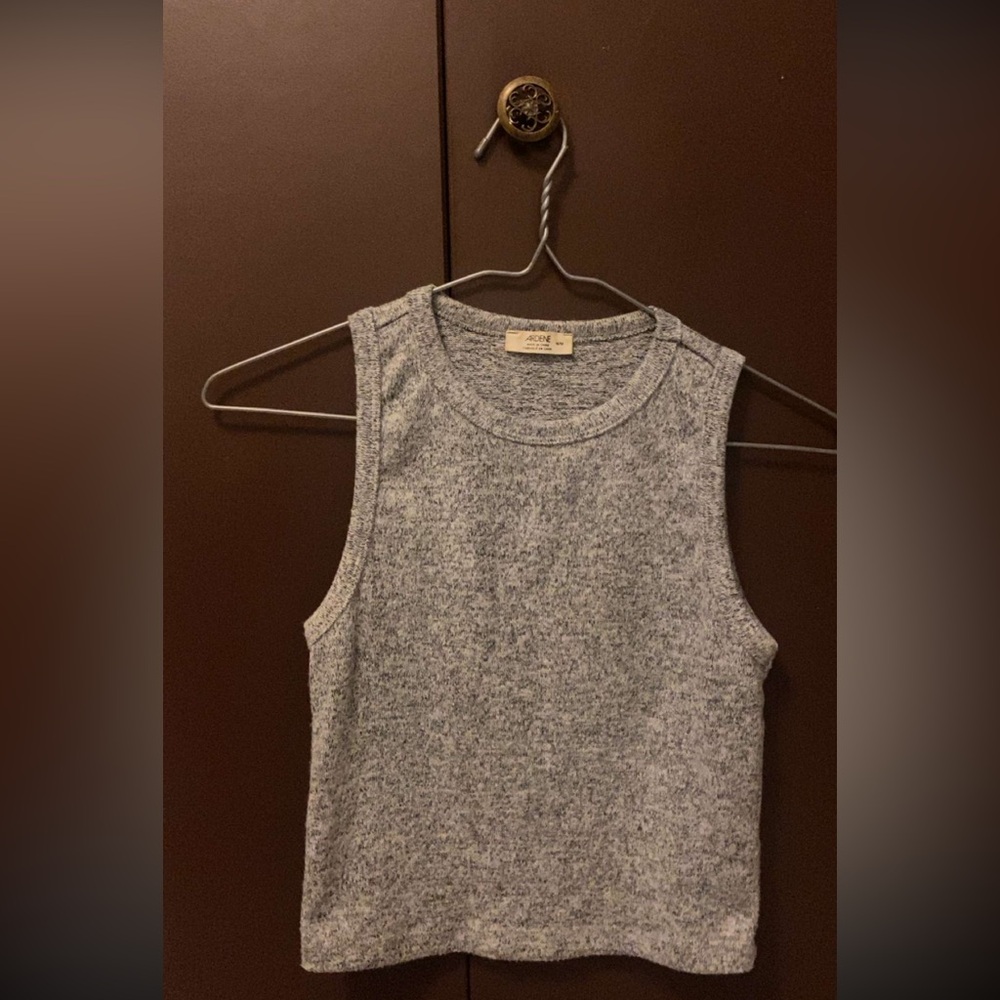 Ardene brushed cropped high neck tank top